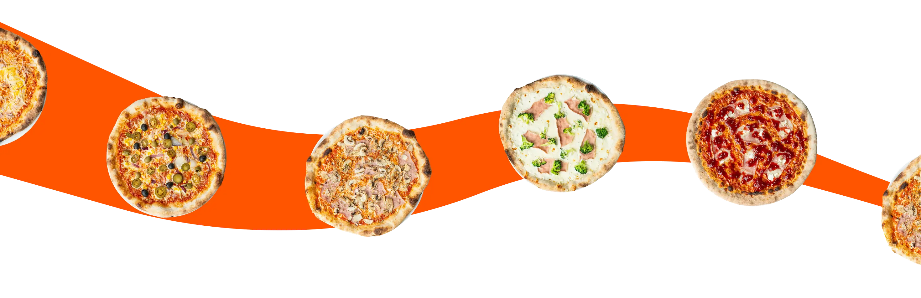 Dekorativní prvek s 6 pizzami